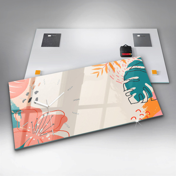 Horizontale Uhr Hawaiianische Pflanzen