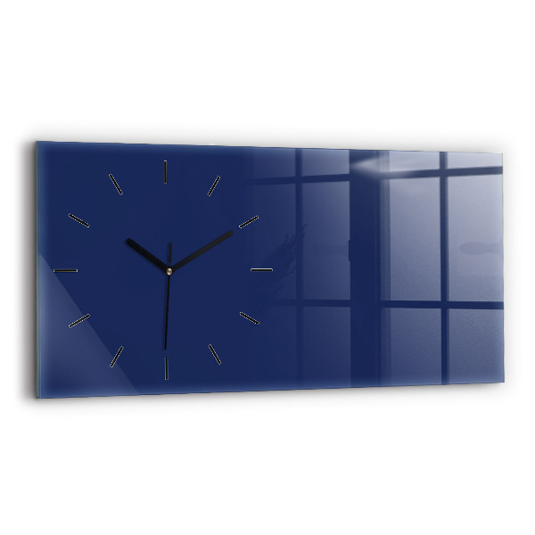 Horizontale Uhr mit motiv Marineblau