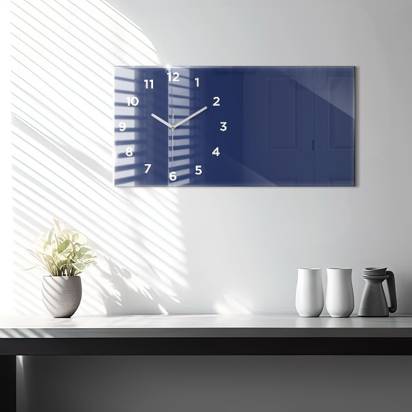 Horizontale Uhr mit motiv Marineblau