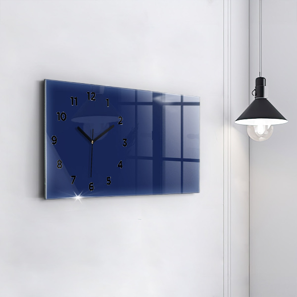 Horizontale Uhr mit motiv Marineblau