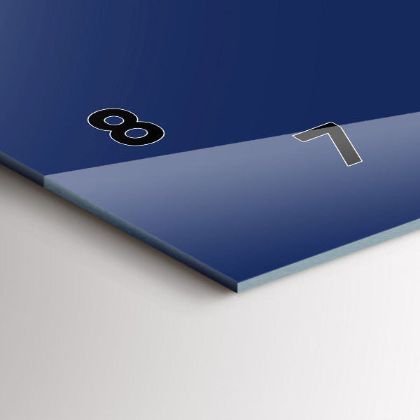 Horizontale Uhr mit motiv Marineblau