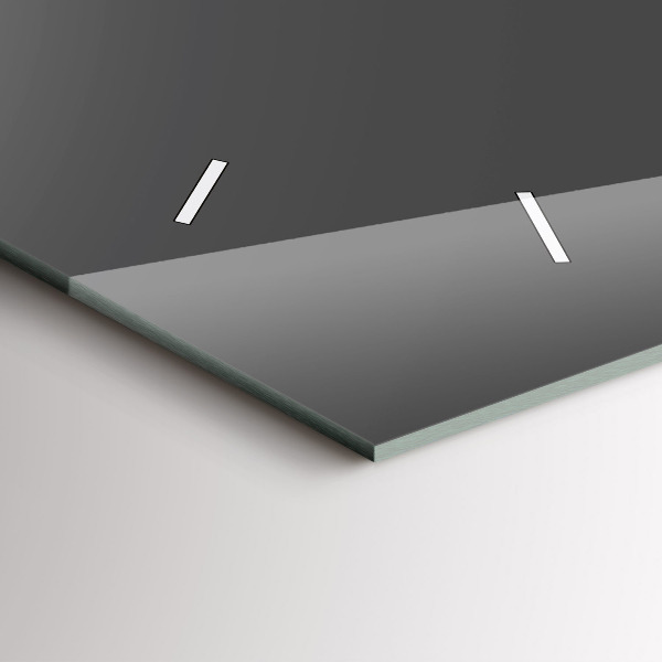 Horizontale Uhr mit motiv Farbe Grau