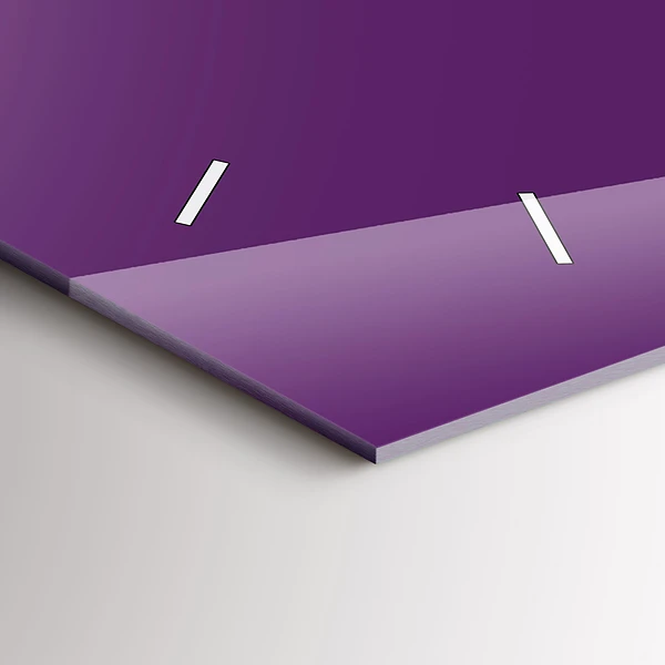 Horizontale Uhr Farbe lila
