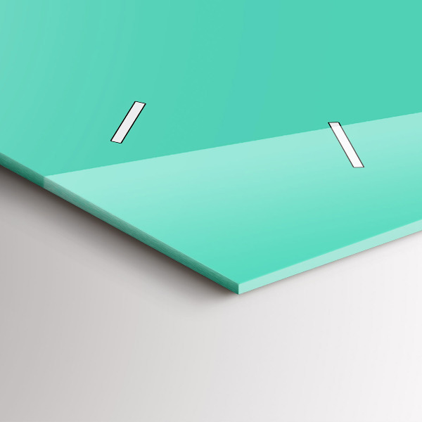 Horizontale Uhr mit motiv Farbe Türkis