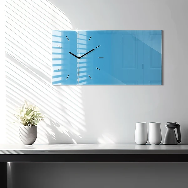 Horizontale Uhr Die Farbe Blau