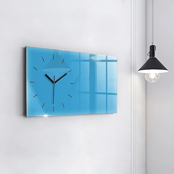 Horizontale Uhr Die Farbe Blau