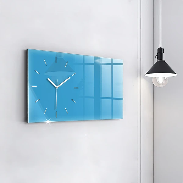 Horizontale Uhr Die Farbe Blau