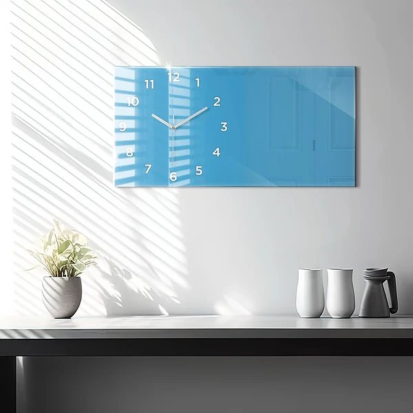 Horizontale Uhr Die Farbe Blau