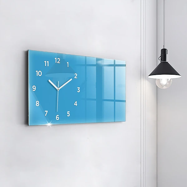 Horizontale Uhr Die Farbe Blau