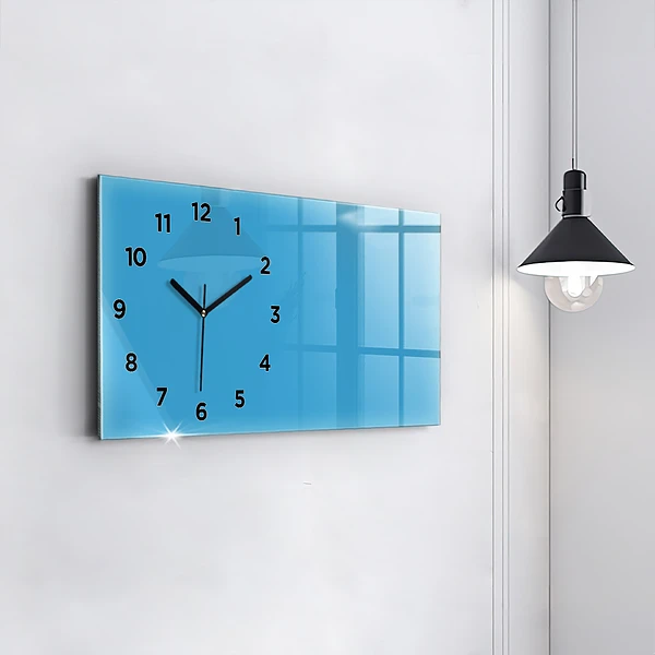 Horizontale Uhr Die Farbe Blau