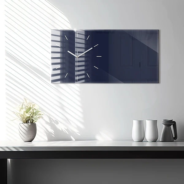 Horizontale Uhr mit motiv Farbe dunkelblau
