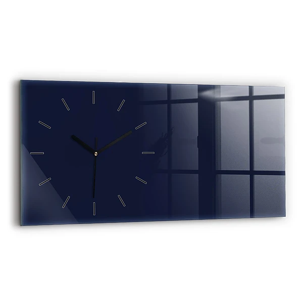 Horizontale Uhr mit motiv Farbe dunkelblau