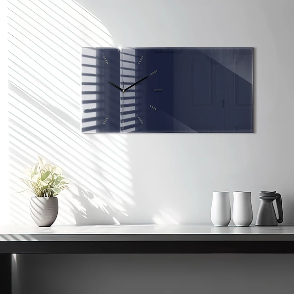 Horizontale Uhr mit motiv Farbe dunkelblau