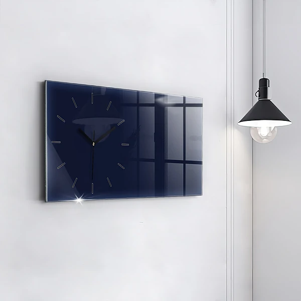 Horizontale Uhr mit motiv Farbe dunkelblau