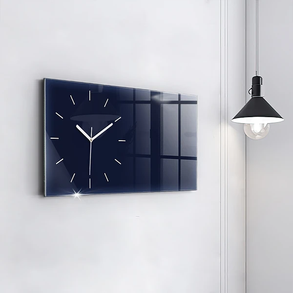Horizontale Uhr mit motiv Farbe dunkelblau