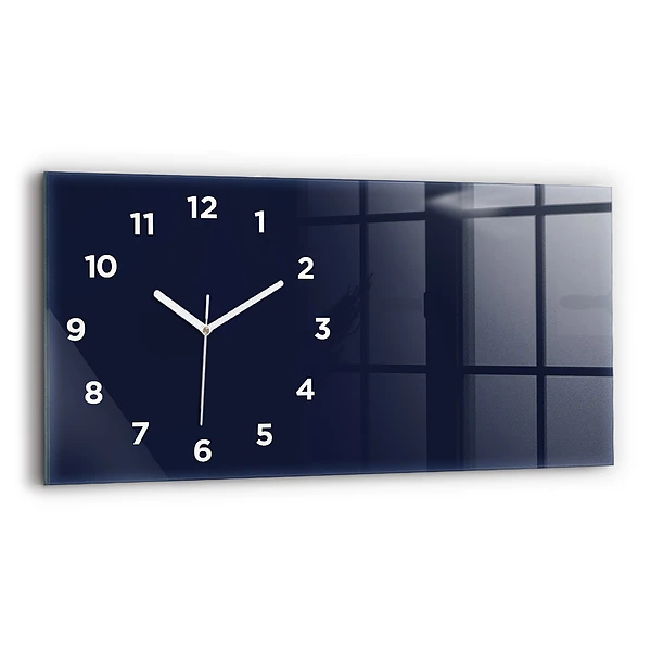 Horizontale Uhr mit motiv Farbe dunkelblau