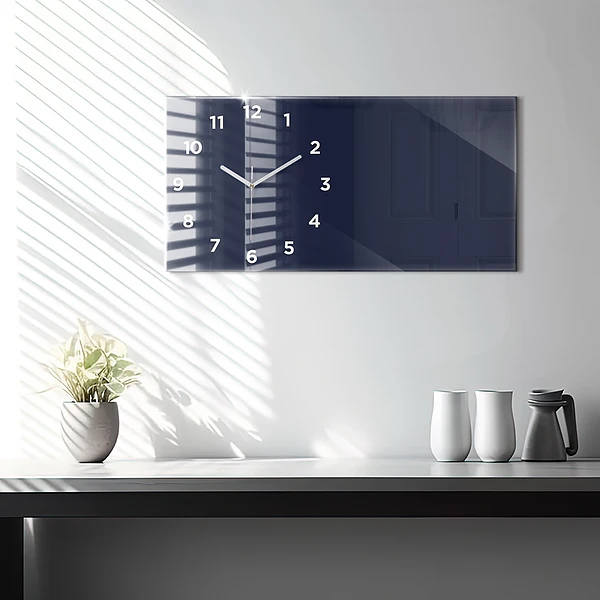 Horizontale Uhr mit motiv Farbe dunkelblau
