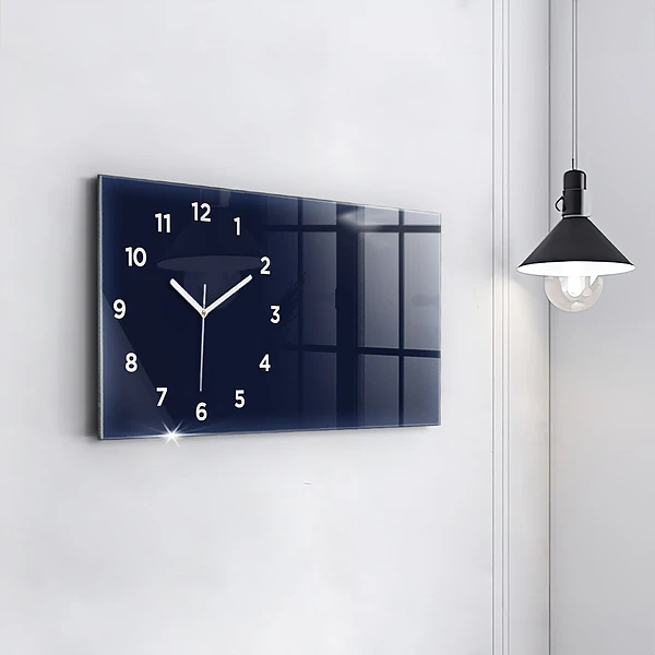 Horizontale Uhr mit motiv Farbe dunkelblau