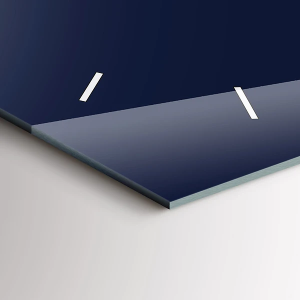 Horizontale Uhr mit motiv Farbe dunkelblau