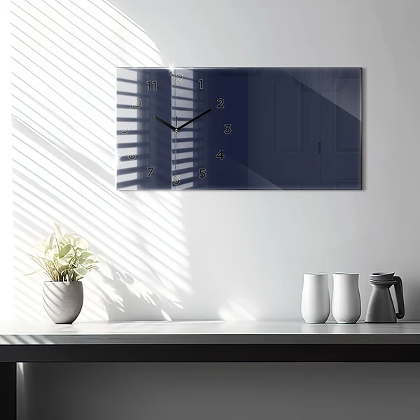 Horizontale Uhr mit motiv Farbe dunkelblau