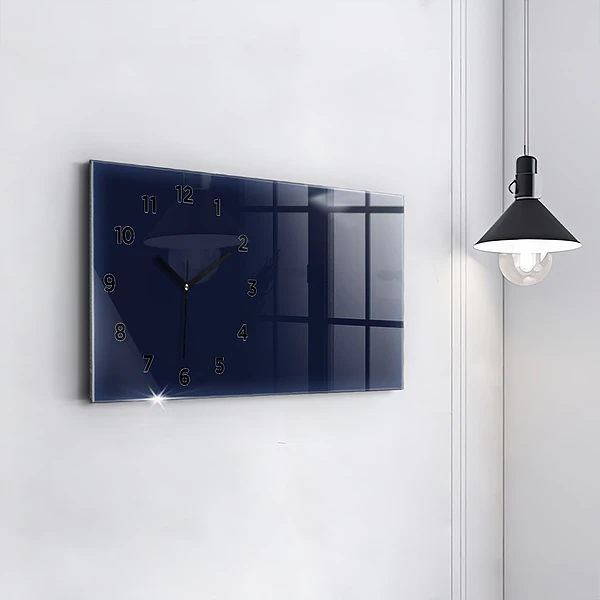 Horizontale Uhr mit motiv Farbe dunkelblau