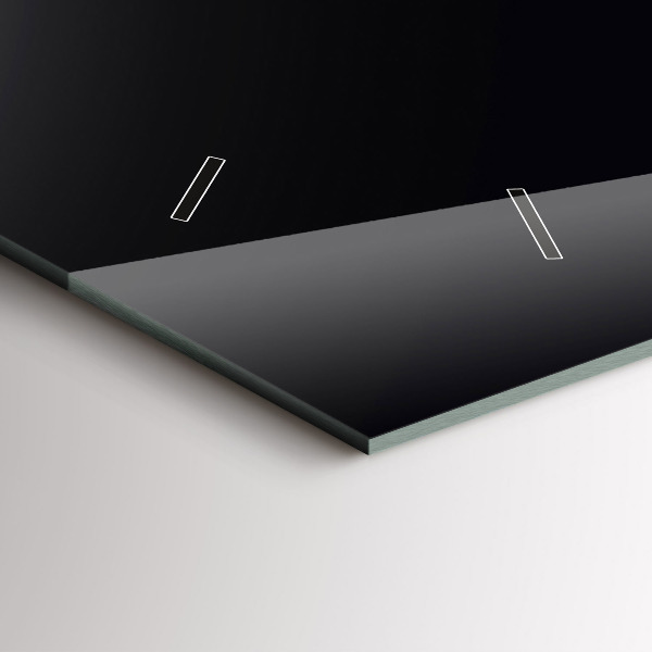 Horizontale Uhr mit motiv Schwarz