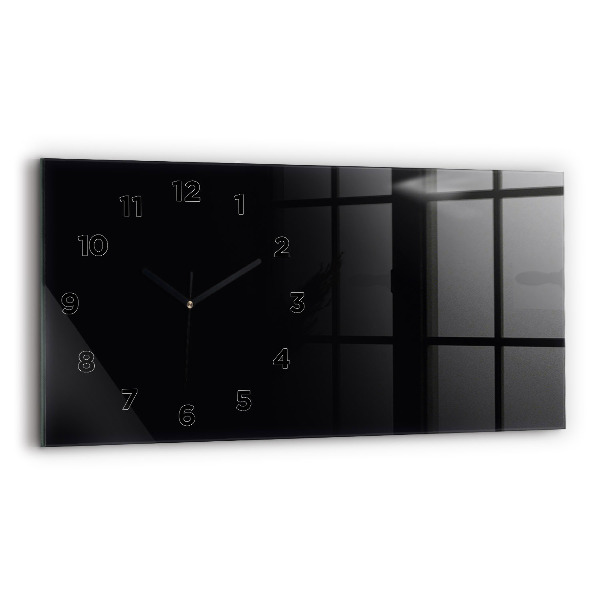 Horizontale Uhr mit motiv Schwarz