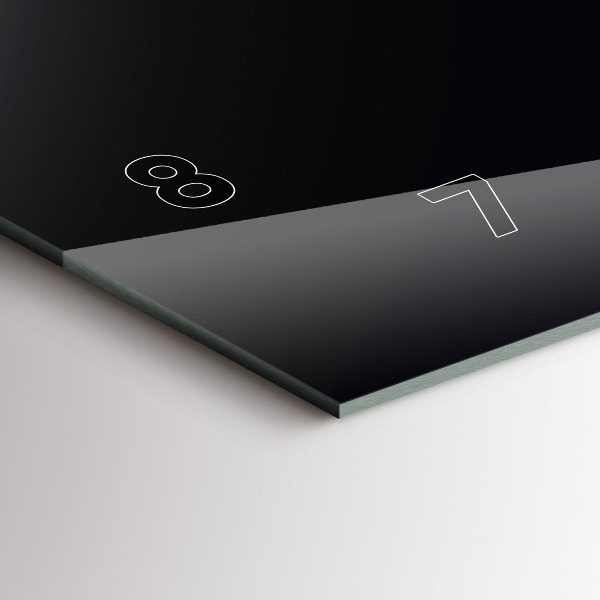 Horizontale Uhr mit motiv Schwarz