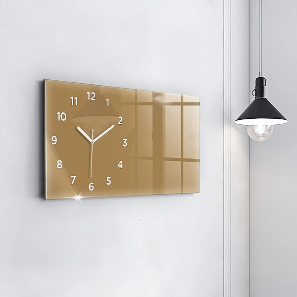 Horizontale Uhr Die Farbe Dunkelbeige
