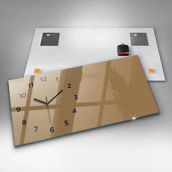 Horizontale Uhr Die Farbe Dunkelbeige