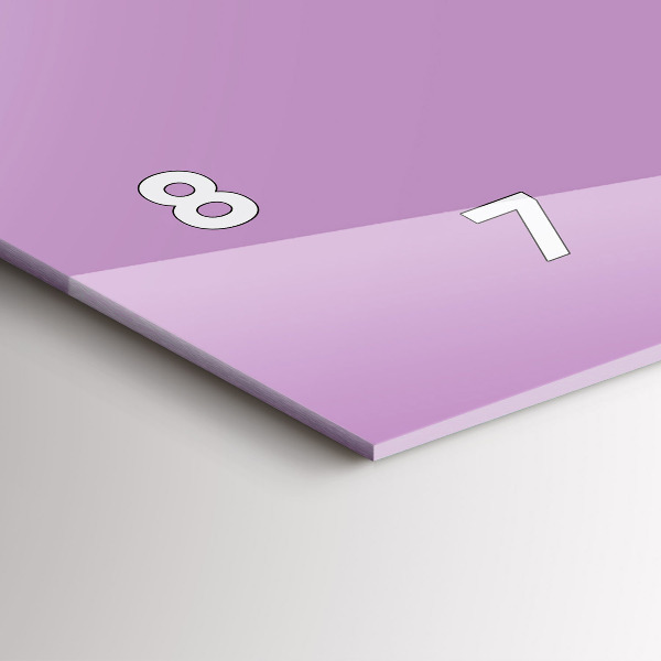 Horizontale Uhr mit motiv Farbe Flieder