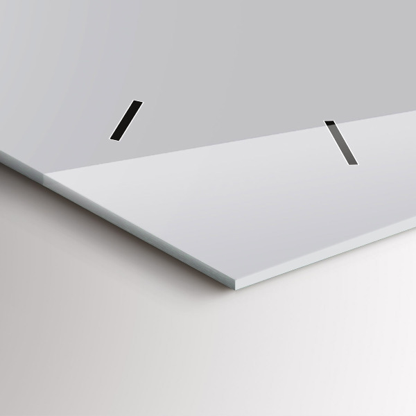 Horizontale Uhr Farbe hellgrau