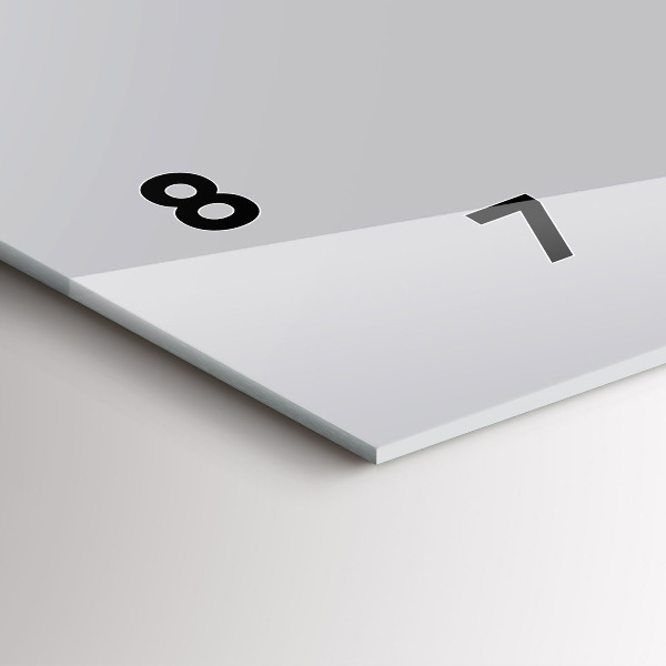 Horizontale Uhr Farbe hellgrau