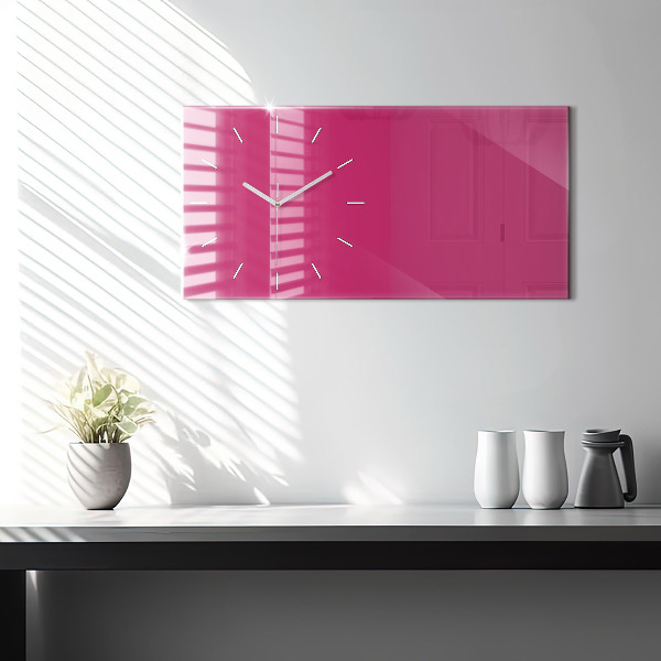 Horizontale Uhr mit motiv Farbe kräftiges Rosa