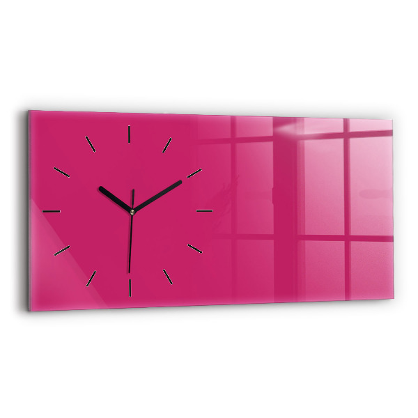 Horizontale Uhr mit motiv Farbe kräftiges Rosa