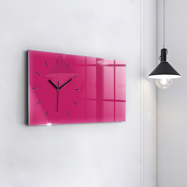 Horizontale Uhr mit motiv Farbe kräftiges Rosa