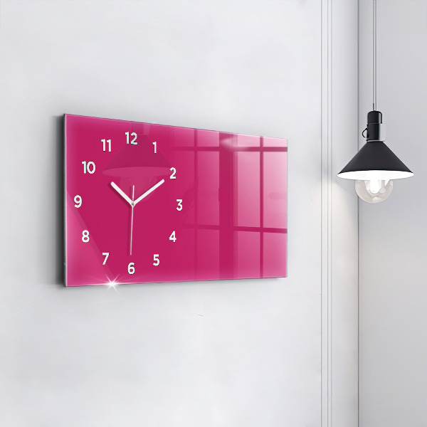 Horizontale Uhr mit motiv Farbe kräftiges Rosa