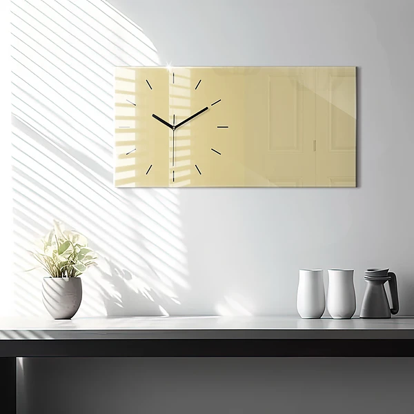 Horizontale Uhr mit motiv Farbe cremefarben