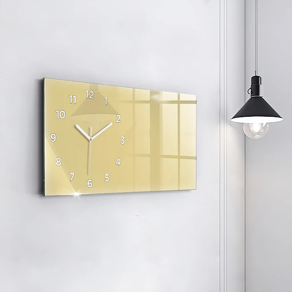 Horizontale Uhr mit motiv Farbe cremefarben