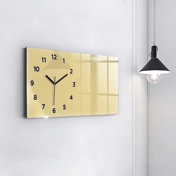 Horizontale Uhr mit motiv Farbe cremefarben
