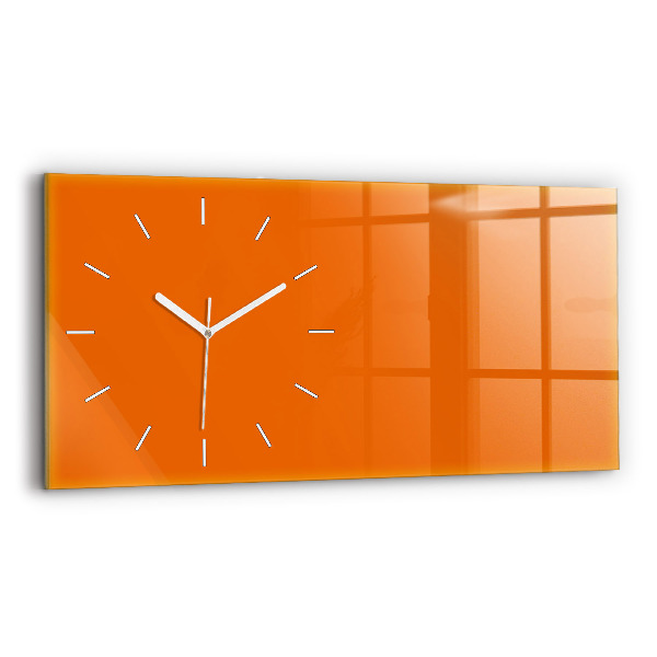 Horizontale Uhr mit motiv Farbe orange
