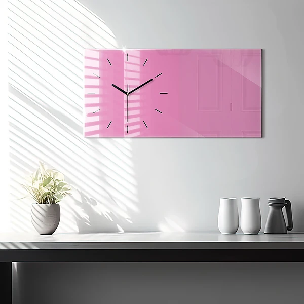 Horizontale Uhr Farbe rosa