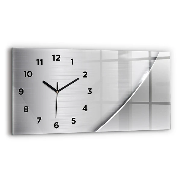Horizontale Uhr Silbernes Muster