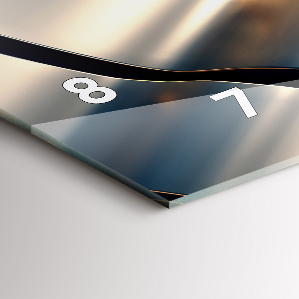 Horizontale Uhr mit motiv Silbernes Muster