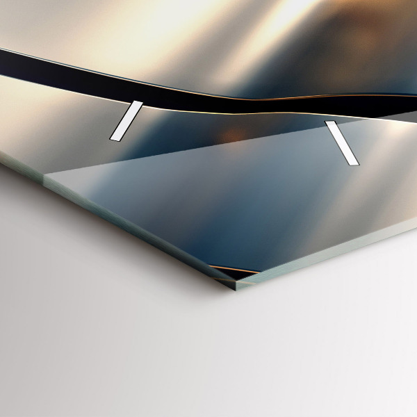 Horizontale Uhr mit motiv Silbernes Muster