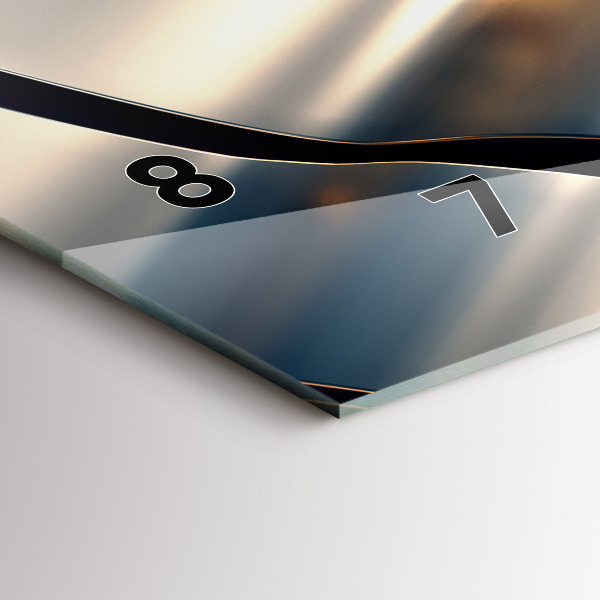 Horizontale Uhr mit motiv Silbernes Muster
