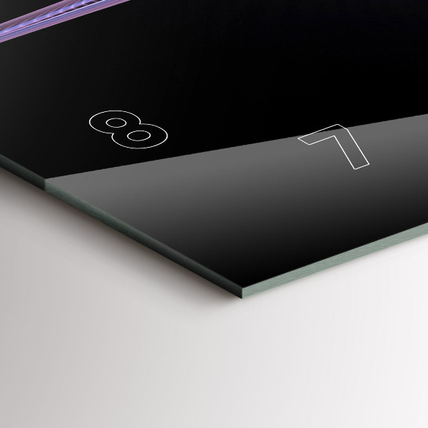 Horizontale Uhr mit motiv Violette Abstraktion