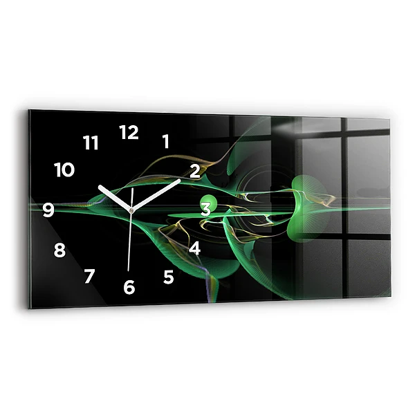 Horizontale Uhr Grüne Abstraktion