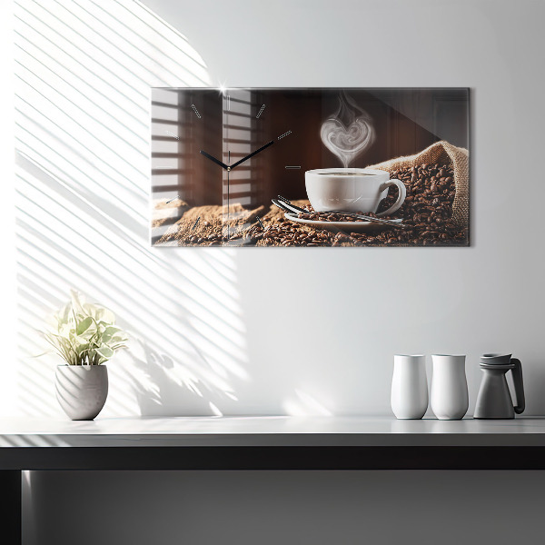 Horizontale Uhr Kaffeetasse