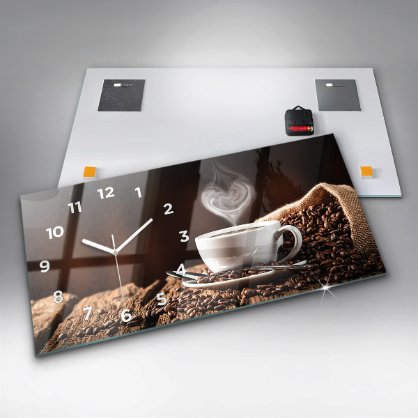 Horizontale Uhr Kaffeetasse